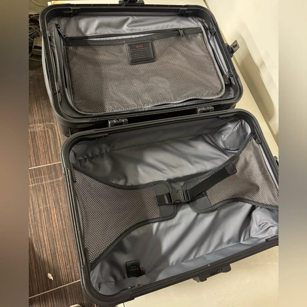TUMI Black Rolling Alpha Carry-On Luggage